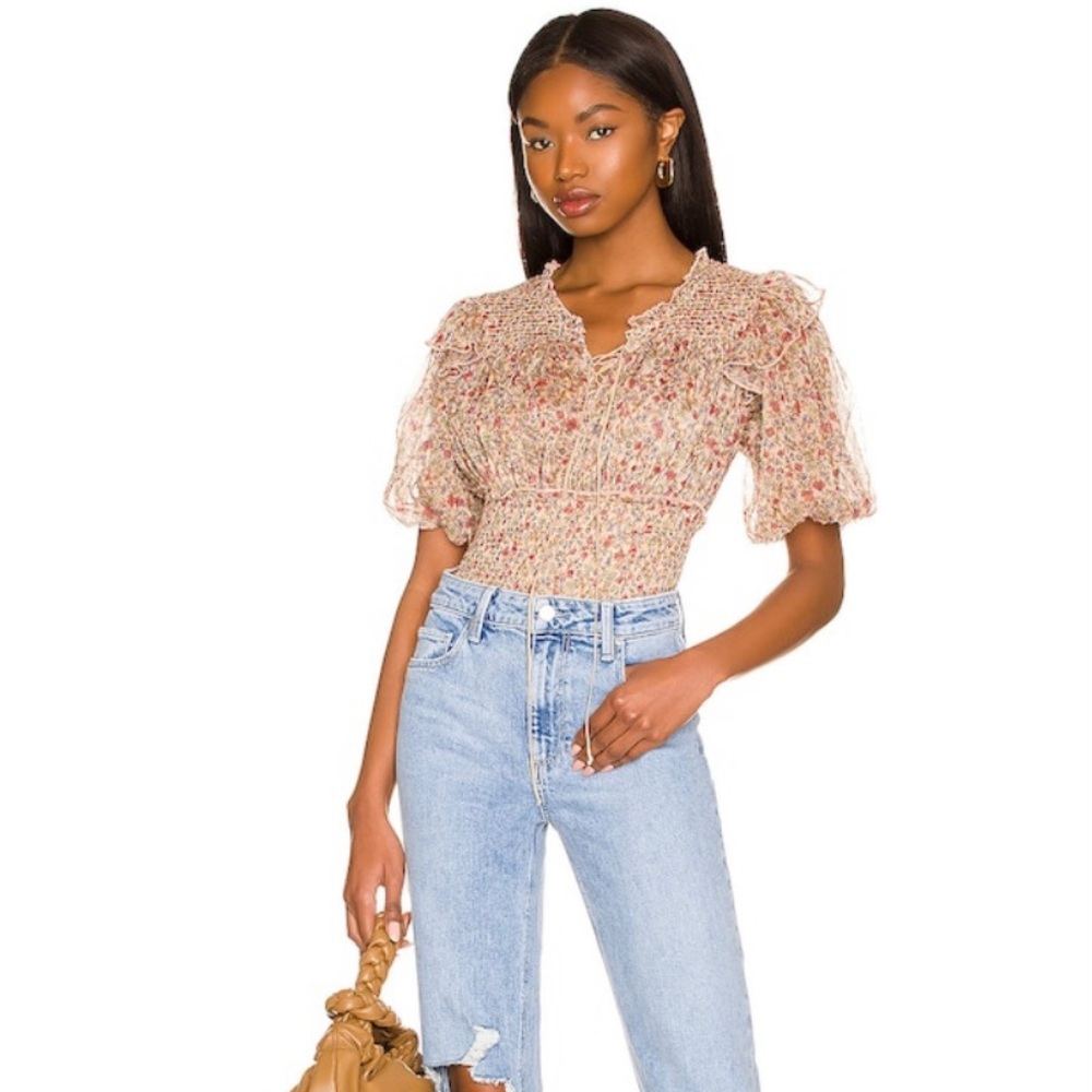 New Free People Floral Boho Blouse NWT
